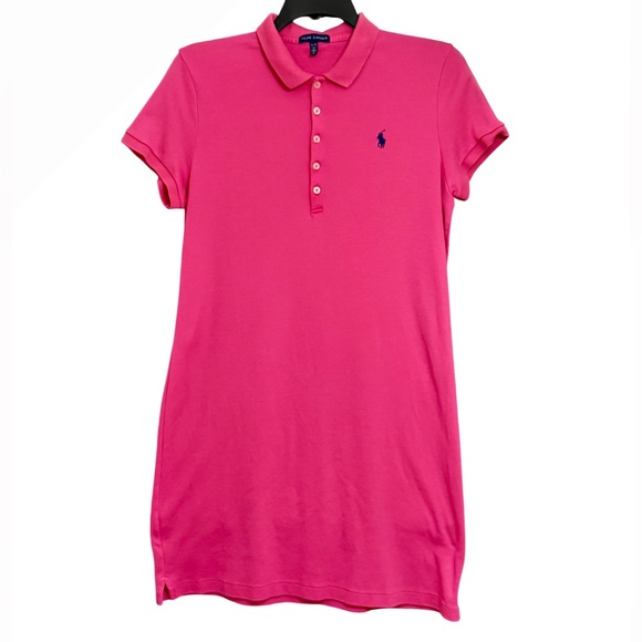 Ralph Lauren Pink Polo T-Shirt Dress Soft Stretch 100% Cotton Size XL - Picture 2 of 8